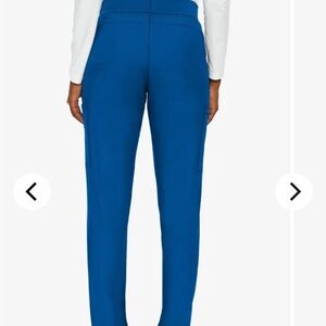Blue Straight Leg Pants Slim Fit